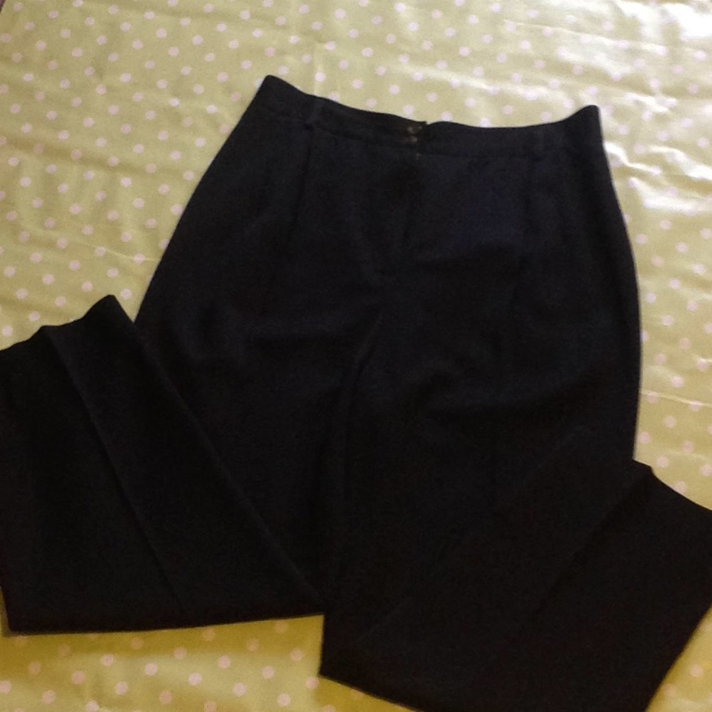 2 pair wool pants, Black and Navy, size 16